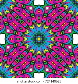 Ornamental flower mandala pattern. Endless Texture. vector illustration. For design invitation, background, wallpaper
