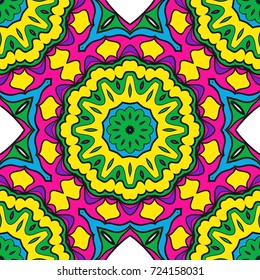 Ornamental flower mandala pattern. Endless Texture. vector illustration. For design invitation, background, wallpaper