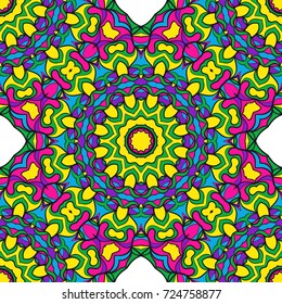 Ornamental flower mandala pattern. Endless Texture. vector illustration. For design invitation, background, wallpaper