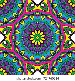 Ornamental flower mandala pattern. Endless Texture. vector illustration. For design invitation, background, wallpaper