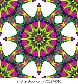 Ornamental flower mandala pattern. Endless Texture. vector illustration. For design invitation, background, wallpaper