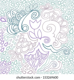 Ornamental flower pattern. Vector illustration.