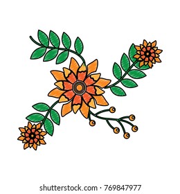 ornamental flower print icon image 