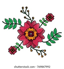 ornamental flower print icon image 