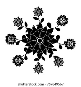ornamental flower print icon image 