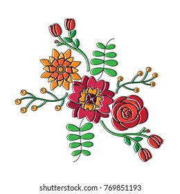 ornamental flower print icon image 