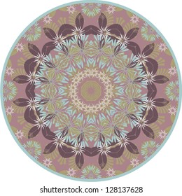 Ornamental flower round.