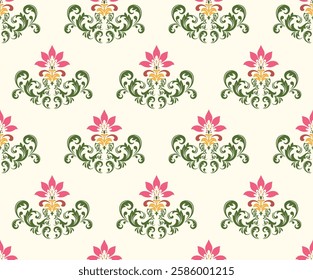 
Ornamental flower seamless pattern. oriental style seamless floral pattern for wallpaper.
