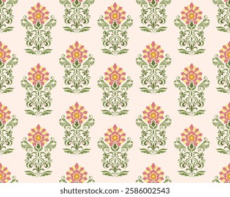 Ornamental flower seamless pattern. oriental style seamless floral pattern for wallpaper.