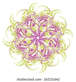 Ornamental flower shape as design element