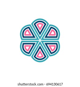 Ornamental Flower Vector Logo Template Illustration Design. Vector EPS 10.