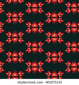 Ornamental flowers decors. Ornamental flowers with natural and geometric elements.
