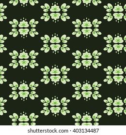 Ornamental flowers decors. Ornamental flowers with natural and geometric elements.