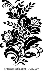 Ornamental flowers (vector)