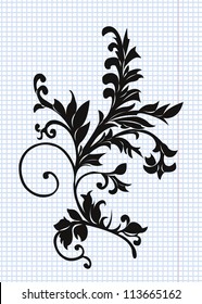 ornamental flowers. Vector texture. EPS 10