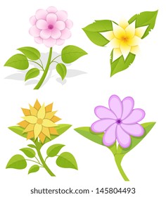 Ornamental Flowers Vectors