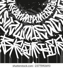 Fuente ornamental, ilustración vectorial de tipografía manuscrita.