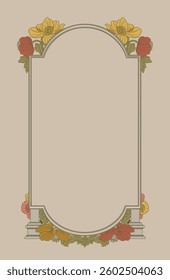 ornamental frame in art nouveau style