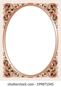 Ornamental frame border vector illustration