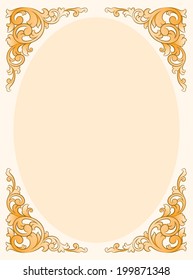 Ornamental frame border vector illustration