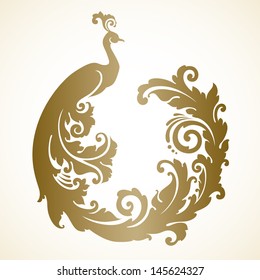 Ornamental frame with decorative bird