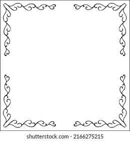 Ornamental Frame Decorative Border Hearts Banners Stock Vector (Royalty ...