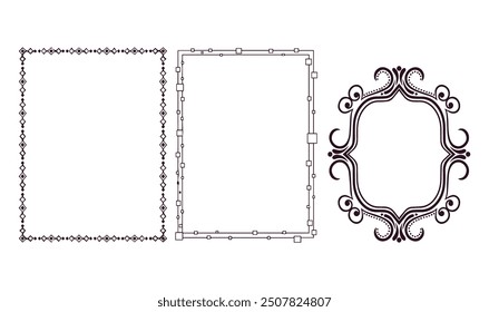 Ornamental Frame derived from, trible border, ceretificate templete
Celtic Corner stock illustrations from decorative square Abstract 
Vintage Vector border Pattern isolated on a white background 