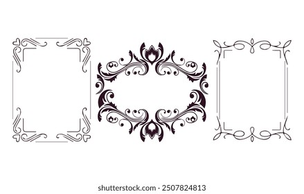 Ornamental Frame derived from, trible border, ceretificate templete
Celtic Corner stock illustrations from decorative square Abstract 
Vintage Vector border Pattern isolated on a white background 