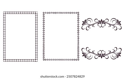 Ornamental Frame derived from, trible border, ceretificate templete
Celtic Corner stock illustrations from decorative square Abstract 
Vintage Vector border Pattern isolated on a white background 