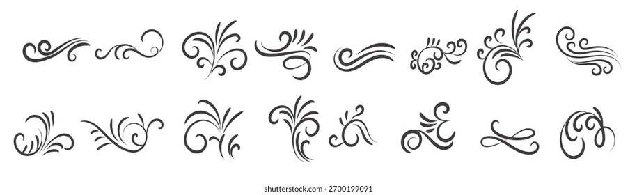 Ornamental frame Different Design, Decorative dividers, Swirl elements, Corner design, Vector graphic elements for design vector elements