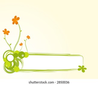 Ornamental frame with flowers