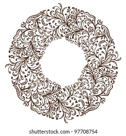 Ornamental frame, hand drawing for your design