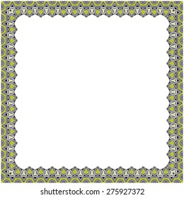 Ornamental Frame for photo with abstract color bright elements