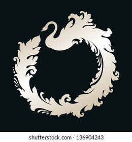 Ornamental frame with swan