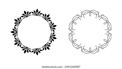 Ornamental Frame Template Set Vector