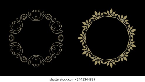 Ornamental Frame Template Set Vector