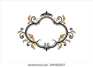 Ilustración de Arte vectorial de marco ornamental.