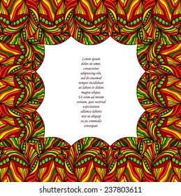Ornamental frame, vector illustration. 