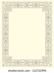 ornamental  frame vintage in editable vector file