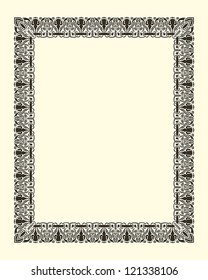 ornamental  frame vintage in editable vector file
