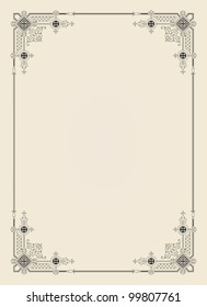 ornamental  frame vintage in editable vector file