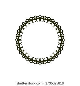 ornamental frame X round circle border