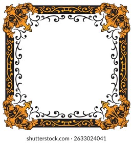 Ornamental Frames with Luxury Geometric Gold Decorative Finish Vector