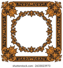Ornamental Frames with Premium Gold Geometric Decorative Elegance Vector