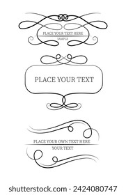 Ornamental frames in retro style
