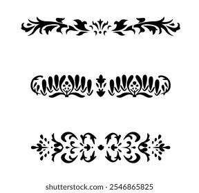 Ornamental frames set on black colour
