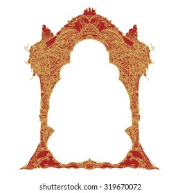 Ornamental gate frame