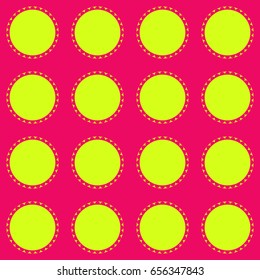 Ornamental geometric design in green and pink background  template vector illustration