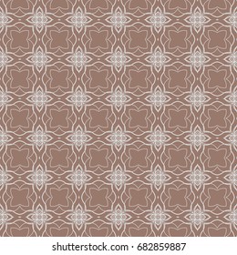 Ornamental geometric design. Modern seamless geometry pattern. Vector illustration. For the interior design, printing, web and textile design. beige color