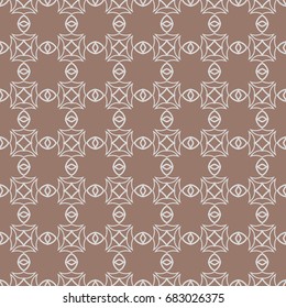 Ornamental geometric design. Modern seamless geometry pattern. Vector illustration. For the interior design, printing, web and textile design. beige color
